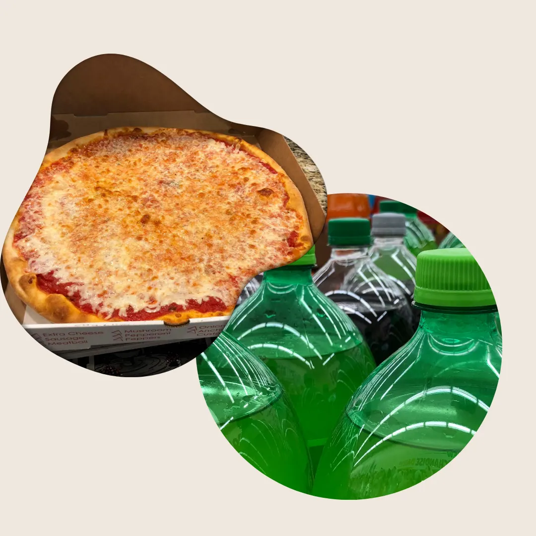 Combo 2 Large Cheese Pizza 1 Two Liter Soda