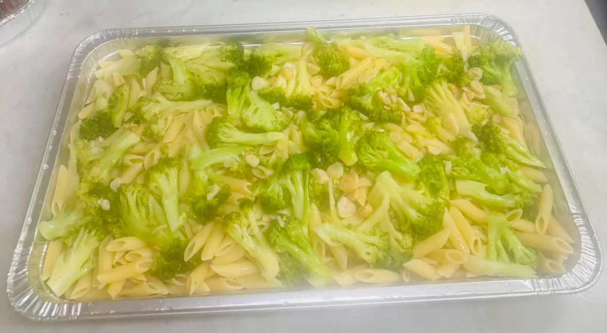 Penne With Broccoli & Garlic Oil Tray