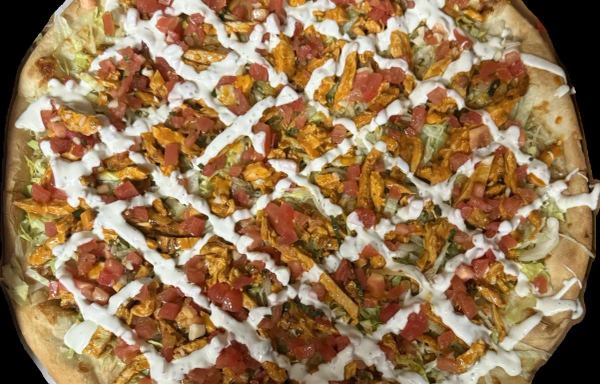 Buffalo Grilled Chicken Salad Pizza