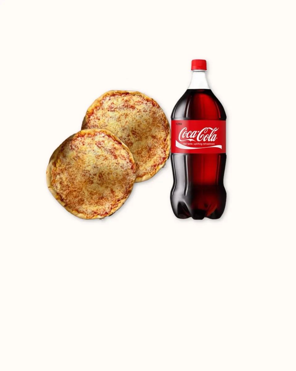 Football Combo 2 Two Large Cheese Pizza & 2 Liter Of Soda