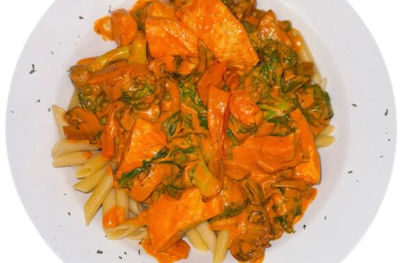 Salmon Primavera W Linguine