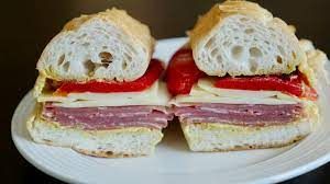Prosciutto Roasted Peppers Cheese Sub