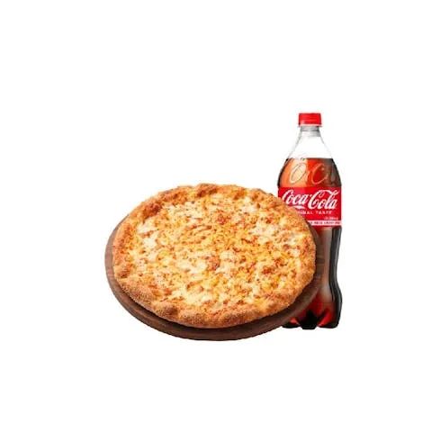 One Medium 14” cheese pizza & 2-Liter of soda